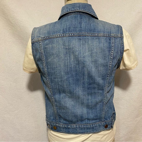 J Crew Sm Denim vest stonewashed - Picture 3 of 5